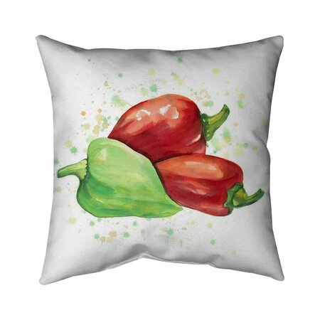 BEGIN HOME DECOR 20 x 20 in. Bell Peppers-Double Sided Print Indoor Pillow 5541-2020-GA95